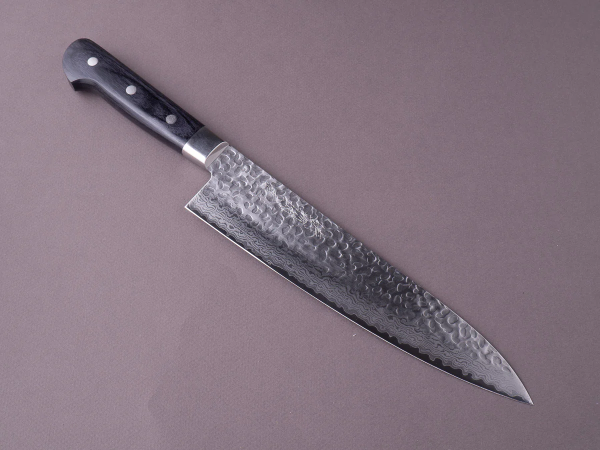 Hitohira - Imojiya ST - VG10 - Tsuchime Damascus - 240mm Gyuto - Western Handle