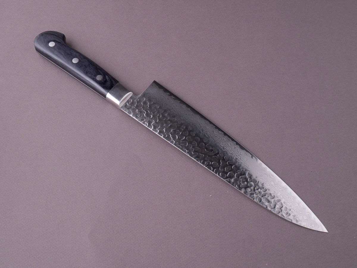 Hitohira - Imojiya ST - VG10 - Tsuchime Damascus - 240mm Gyuto - Western Handle - Image 2