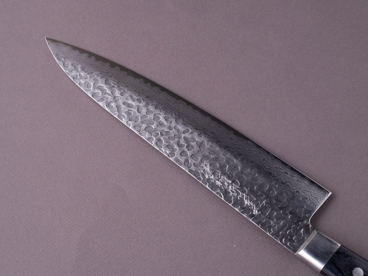 Hitohira - Imojiya ST - VG10 - Tsuchime Damascus - 240mm Gyuto - Western Handle - Image 3