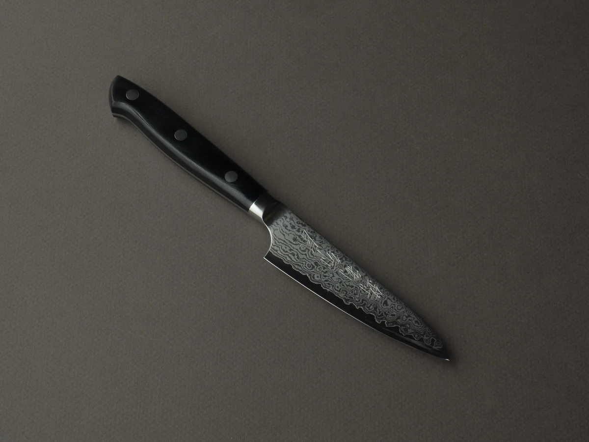 Hitohira - Imojiya TH - VG10 - Damascus - Petty - 105mm - Linen Micarta Western Handle