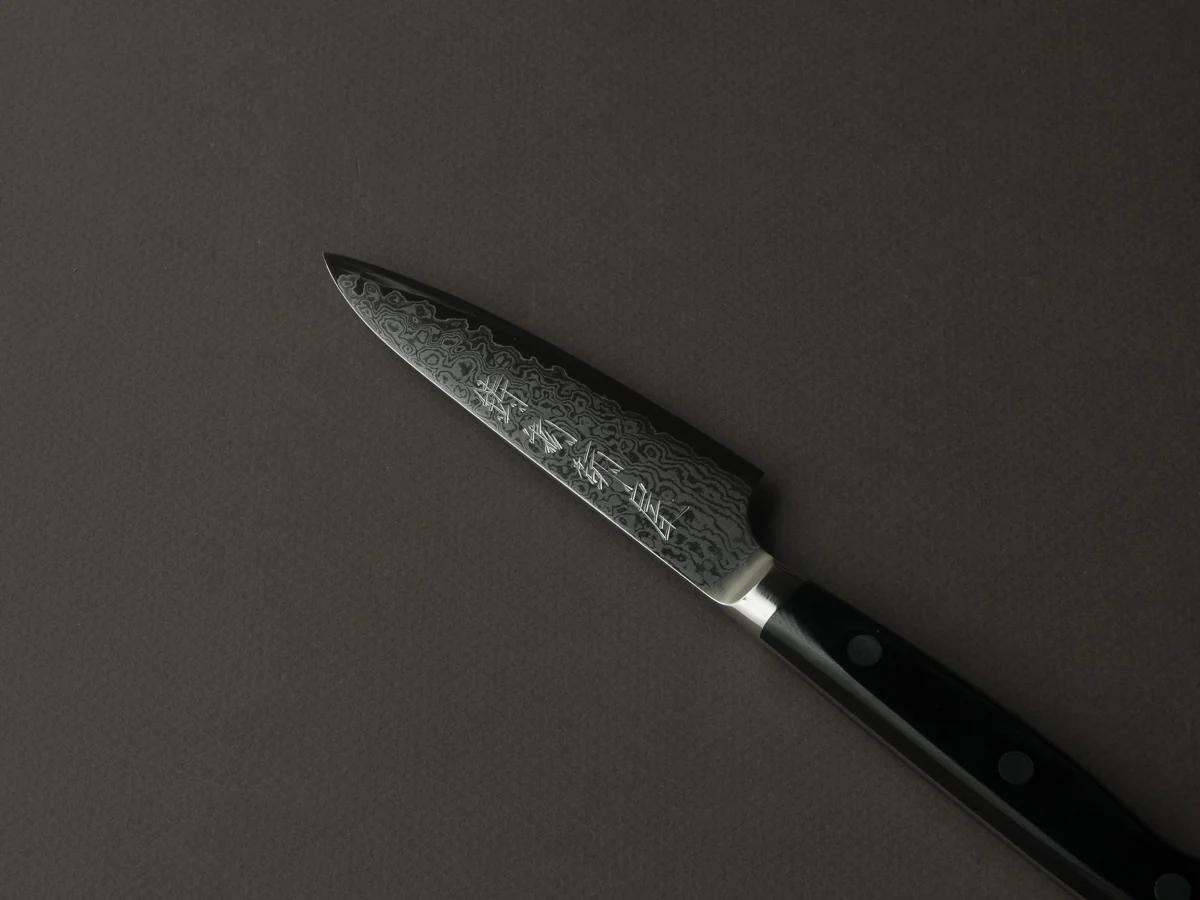 Hitohira - Imojiya TH - VG10 - Damascus - Petty - 105mm - Linen Micarta Western Handle - Image 2