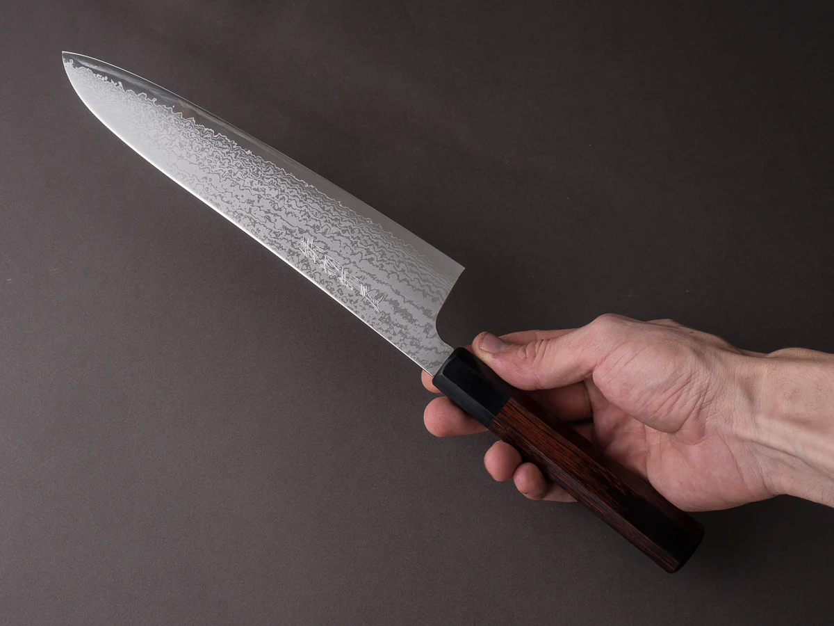 Hitohira - Imojiya TH - VG10 - Damascus - Gyuto - 240mm - Wa Handle - Image 7