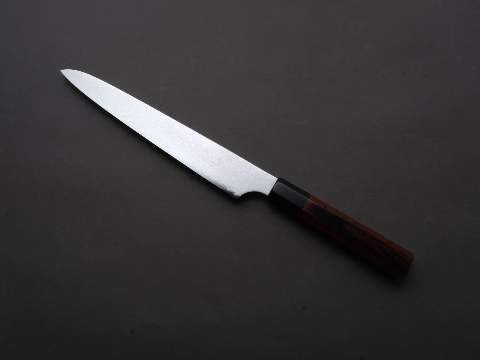 Hitohira - Imojiya TH - Damascus - Sujihiki - 240mm - Red Pakka Handle - Image 2