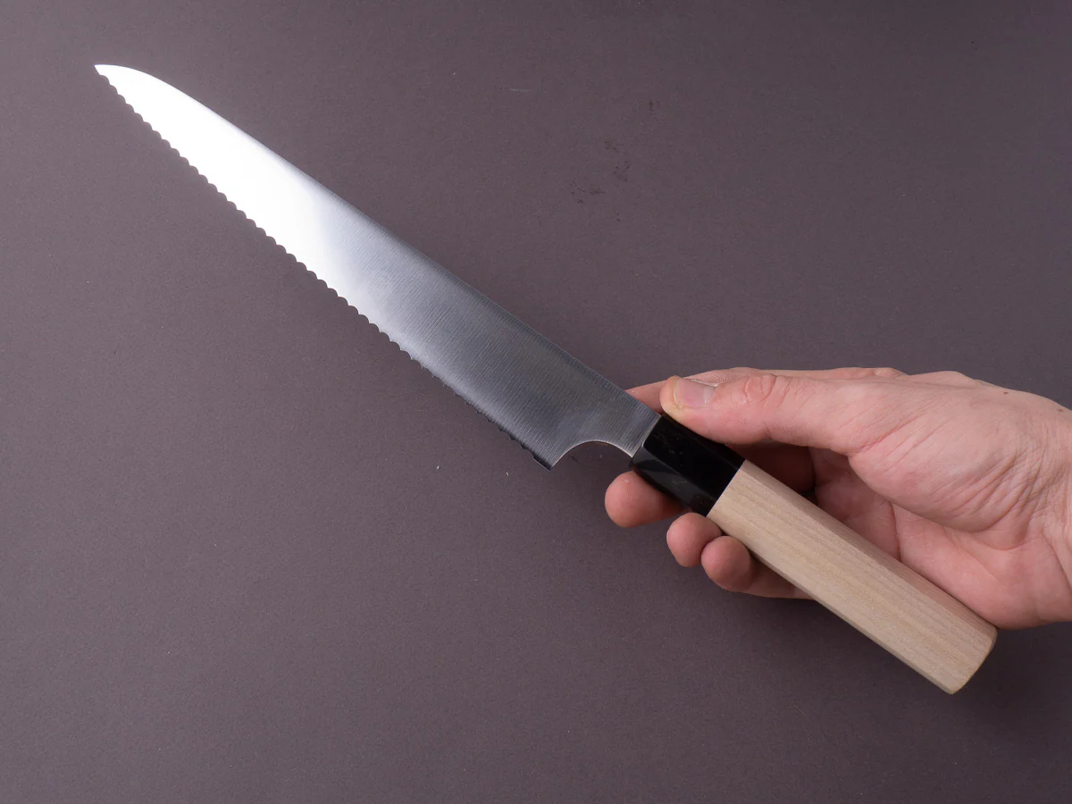 Hitohira - Imojiya TH - Stainless - 240mm - Bread Knife - Magnolia Handle - Image 7