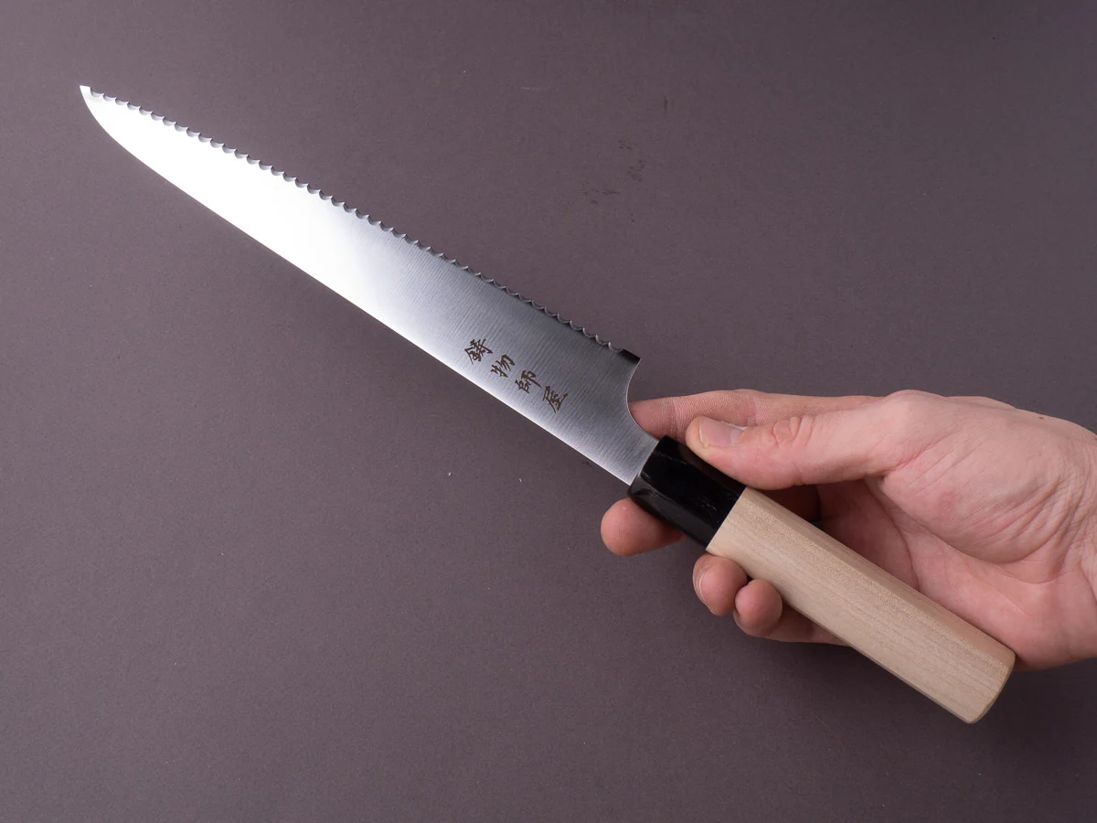 Hitohira - Imojiya TH - Stainless - 240mm - Bread Knife - Magnolia Handle - Image 8