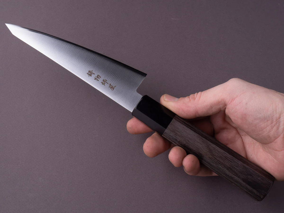Hitohira - Imojiya TH - Stainless - Honesuki Kaku - Grey Pakka Handle - Image 2