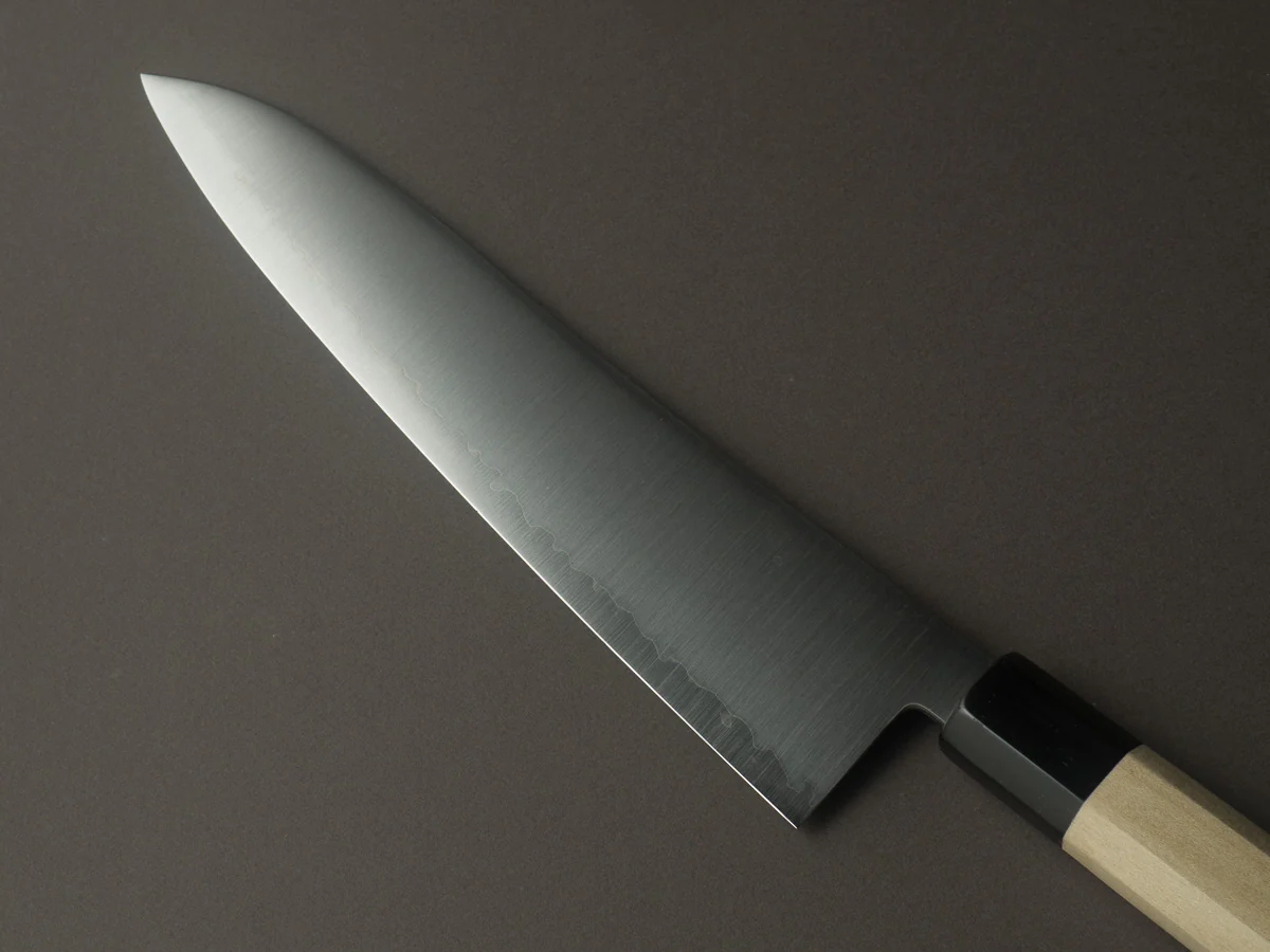 Hitohira - Imojiya TH - Super Blue Stainless Clad - 210mm Gyuto - Ho Wood Handle - Image 3