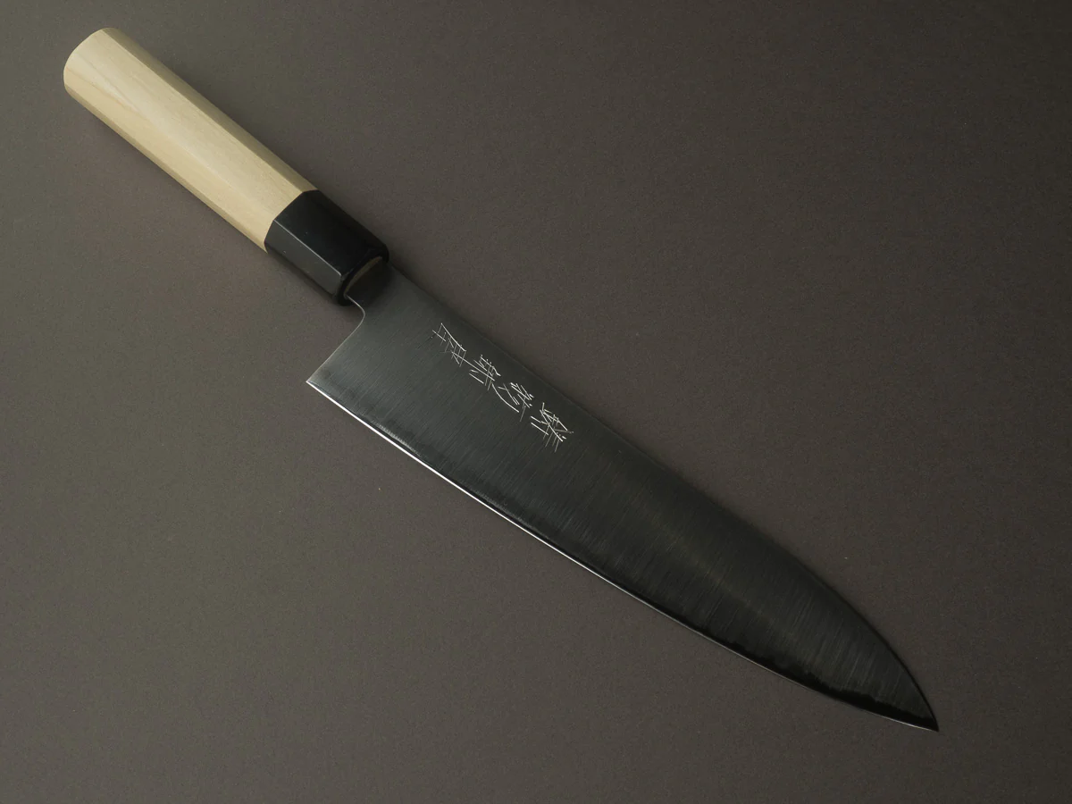 Hitohira - Imojiya TH - Super Blue Stainless Clad - 240mm Gyuto - Ho Wood Handle