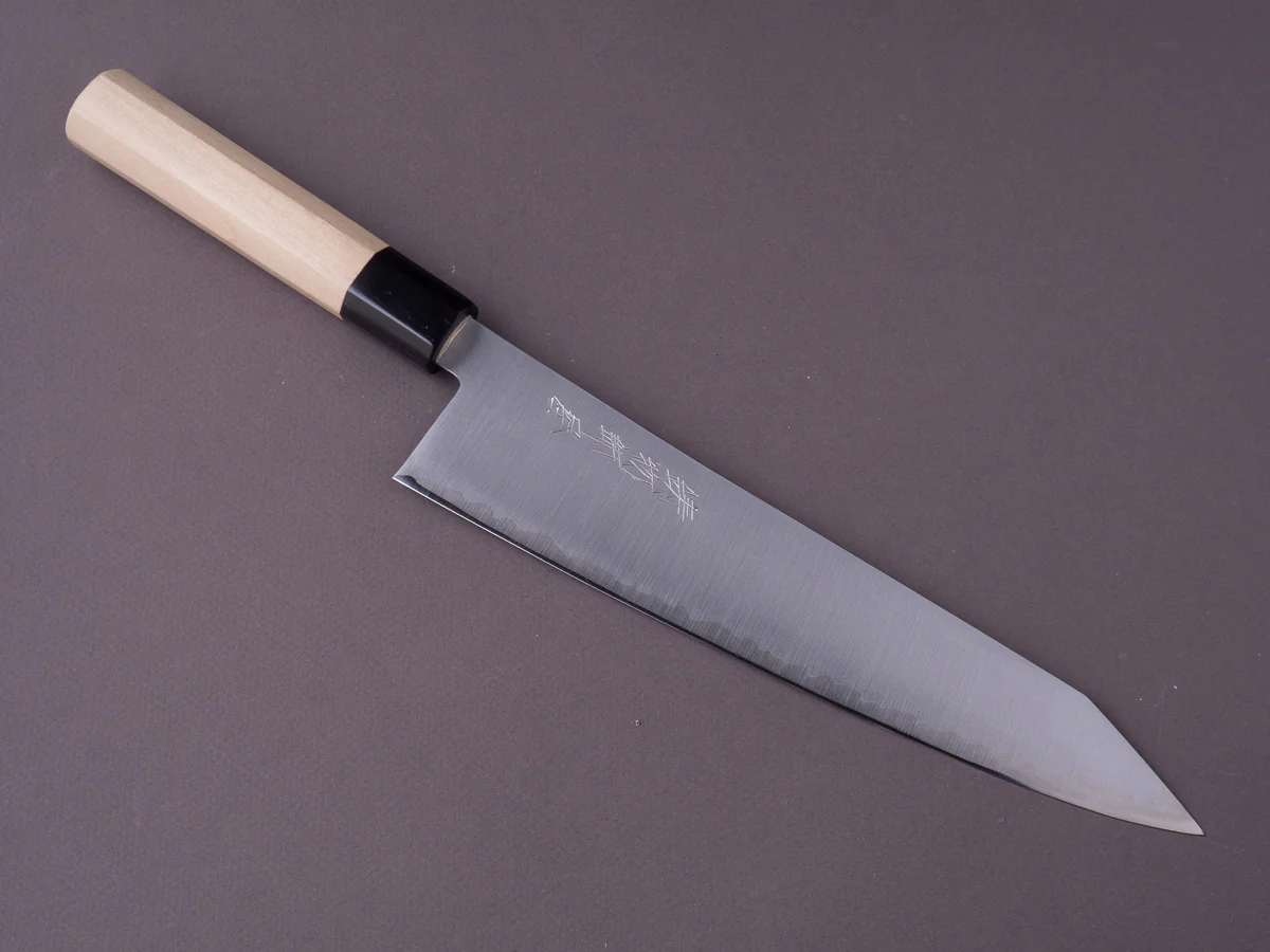 Hitohira - Imojiya TH - Super Blue Stainless Clad - 240mm Kiritsuke Gyuto - Ho Wood Handle