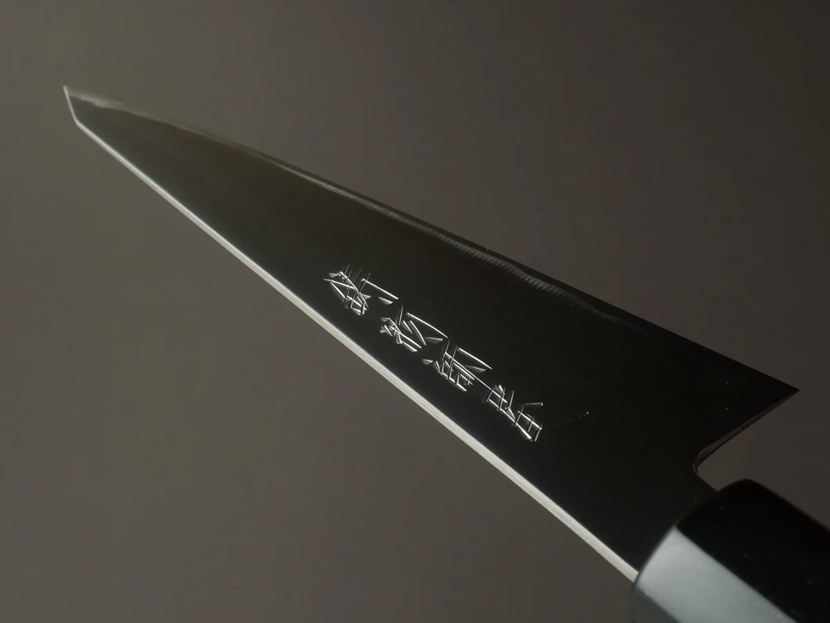 Hitohira - Imojiya TH - Super Blue Stainless Clad - Honesuki Kaku - Ho Wood Handle - Image 11