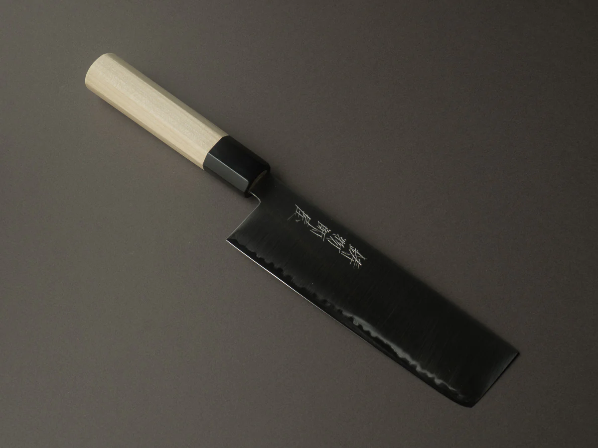 Hitohira - Imojiya TH - Super Blue Stainless Clad - Nakiri - Ho Wood Handle