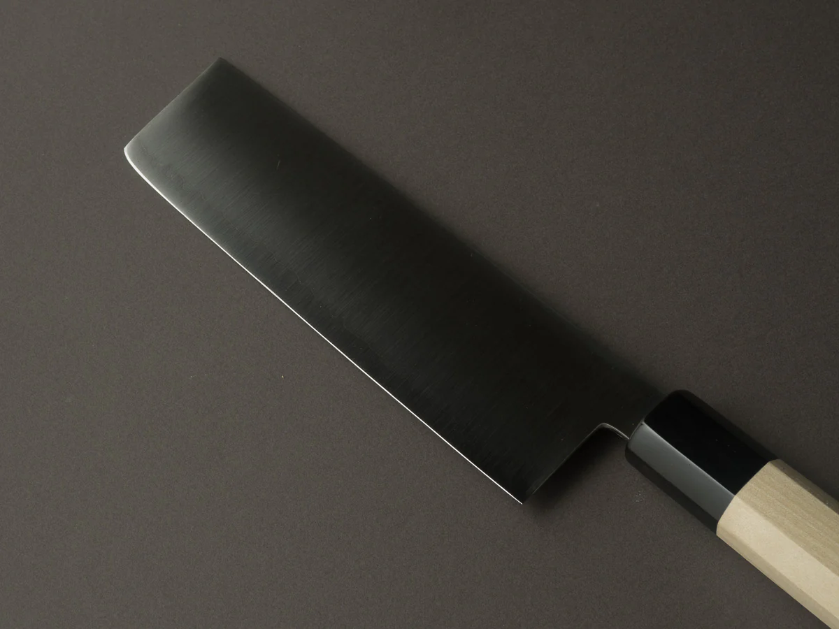 Hitohira - Imojiya TH - Super Blue Stainless Clad - Nakiri - Ho Wood Handle - Image 3