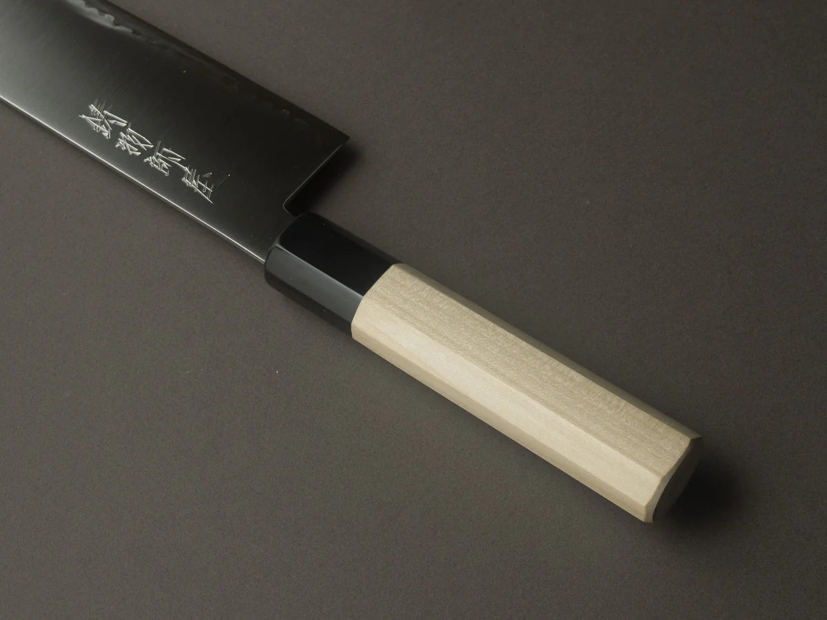 Hitohira - Imojiya TH - Super Blue Stainless Clad - Nakiri - Ho Wood Handle - Image 4