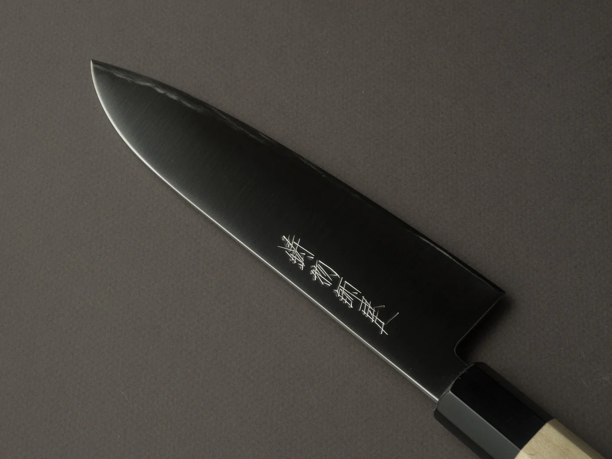 Hitohira - Imojiya TH - Super Blue Stainless Clad - 180mm Santoku - Ho Wood Handle - Image 2