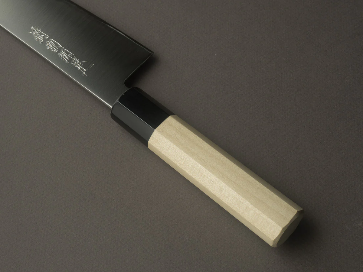 Hitohira - Imojiya TH - Super Blue Stainless Clad - 180mm Santoku - Ho Wood Handle - Image 4