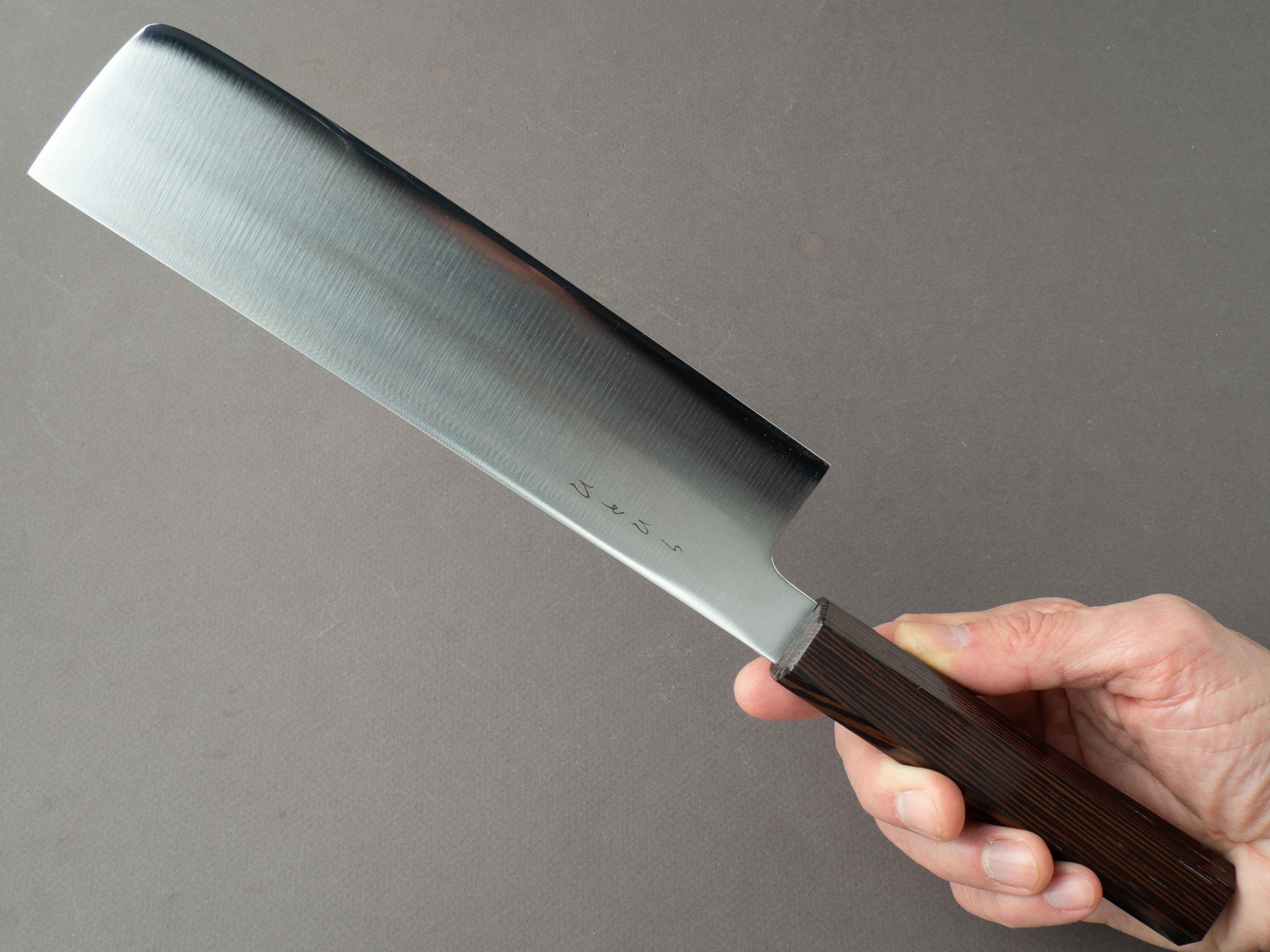 Hitohira - KH - Stainless - 180mm Nakiri - Wenge Handle - Image 7