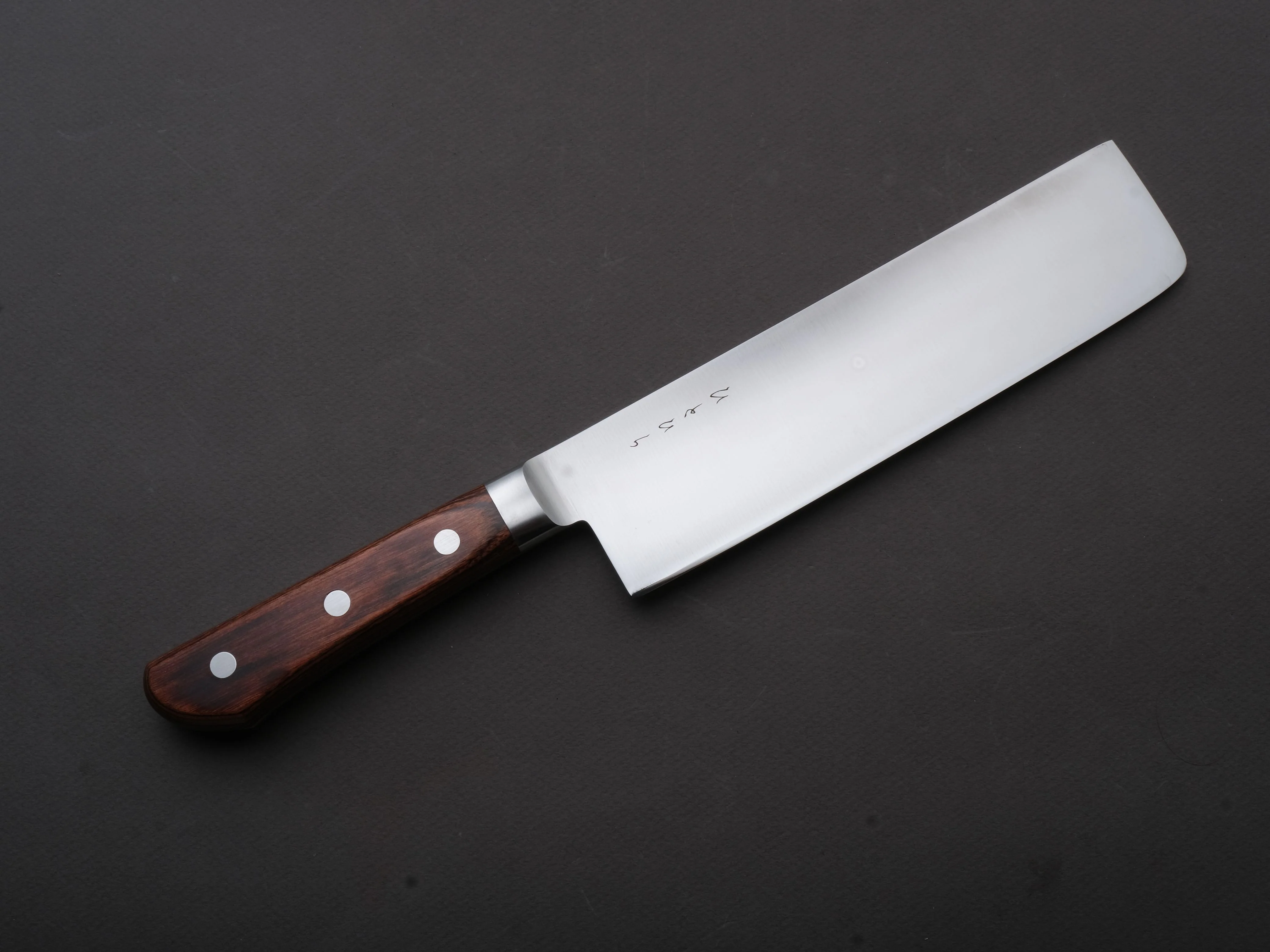 Hitohira - KH - Stainless - Nakiri - 180mm - Imitation Mahogany Western Handle