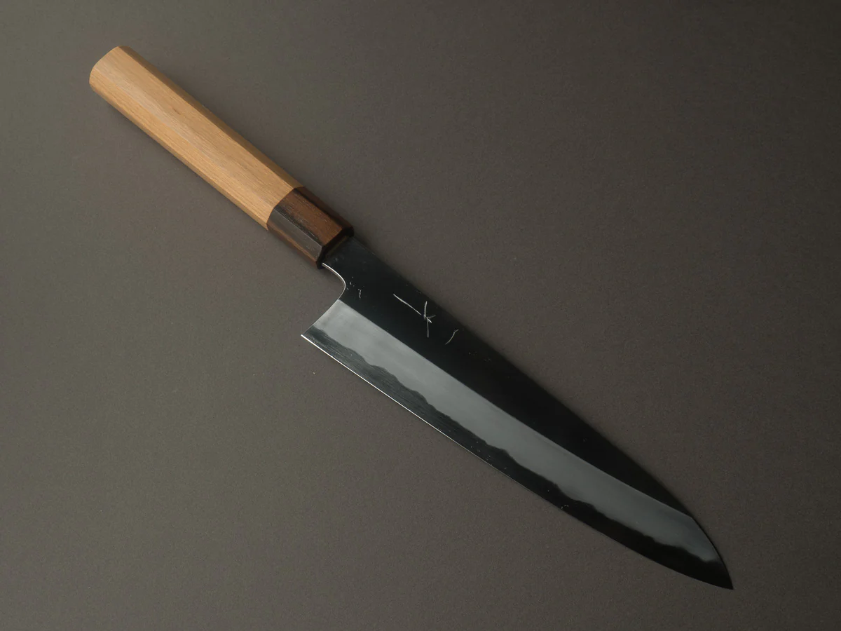 Hitohira - Kikuchiyo x Kyuzo - White #2 - Migaki - 210mm Gyuto - Cherry Handle