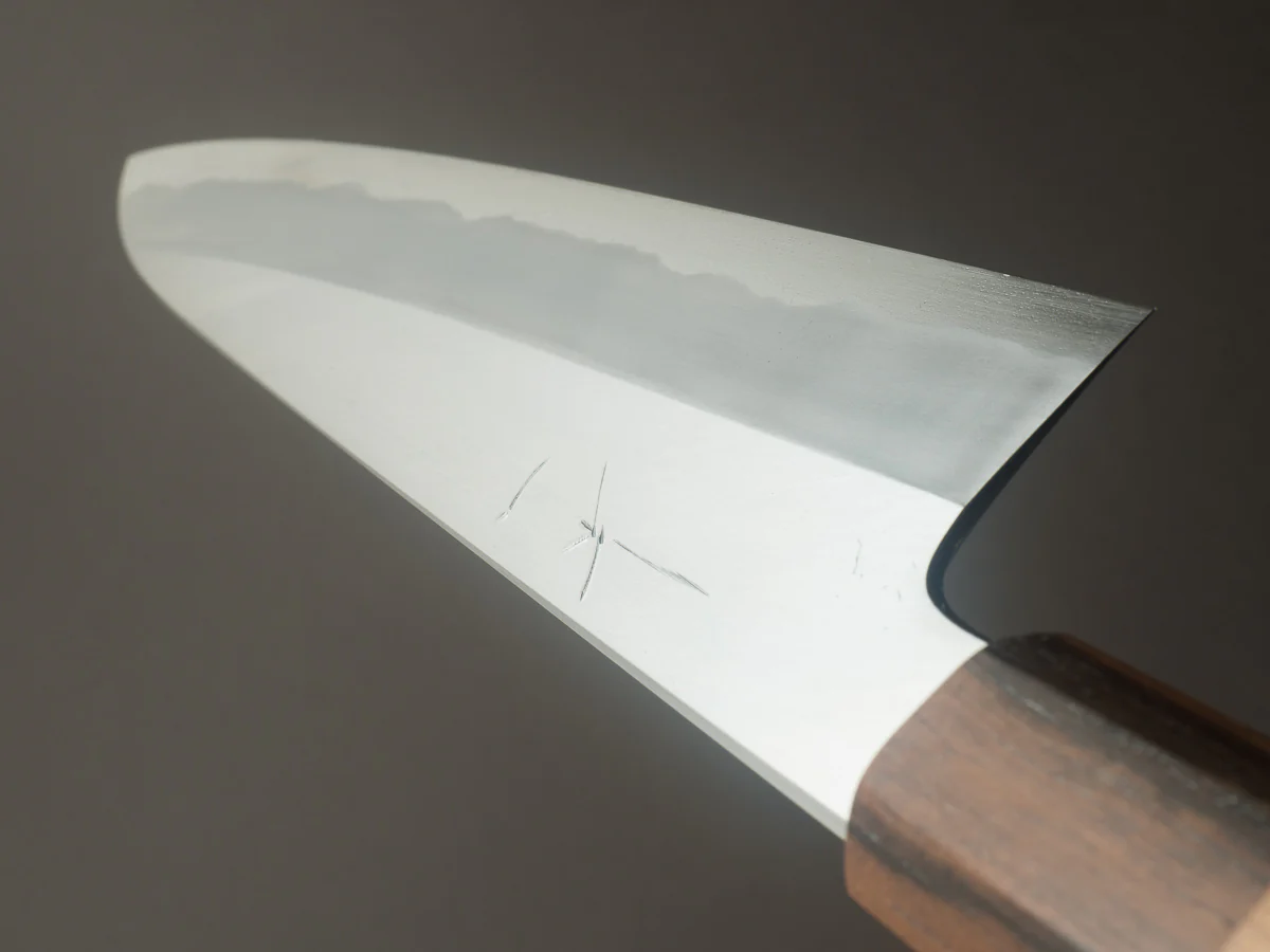 Hitohira - Kikuchiyo x Kyuzo - White #2 - Migaki - 210mm Gyuto - Cherry Handle - Image 10