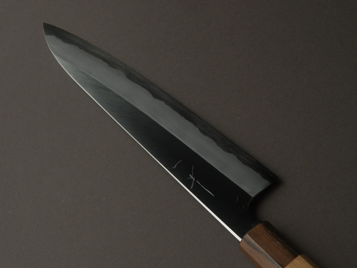 Hitohira - Kikuchiyo x Kyuzo - White #2 - Migaki - 210mm Gyuto - Cherry Handle - Image 2
