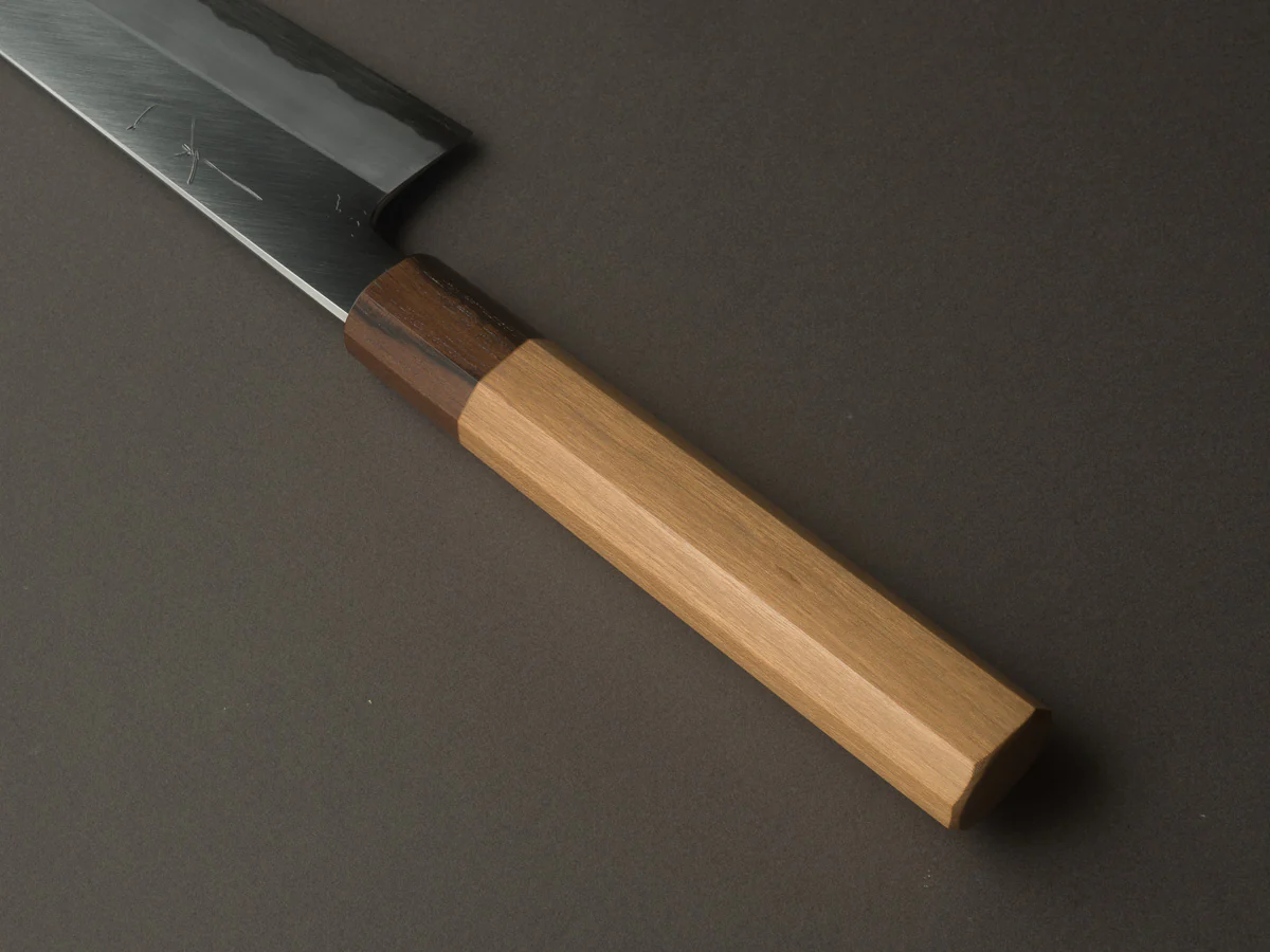 Hitohira - Kikuchiyo x Kyuzo - White #2 - Migaki - 210mm Gyuto - Cherry Handle - Image 4