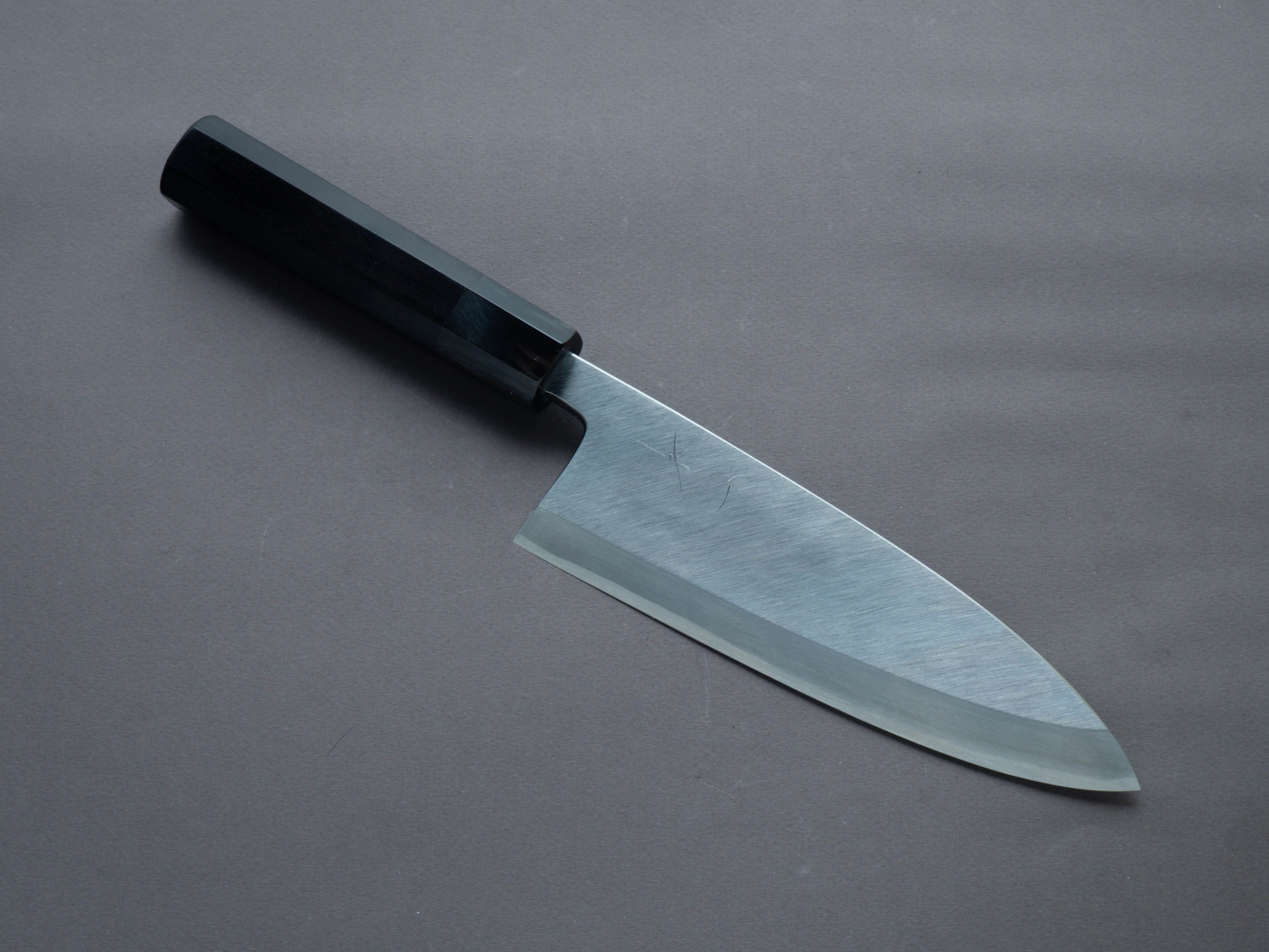 Hitohira - Kikuchiyo x Manzo - Blue #2 - Deba - 180mm - Ebony Handle - Image 2