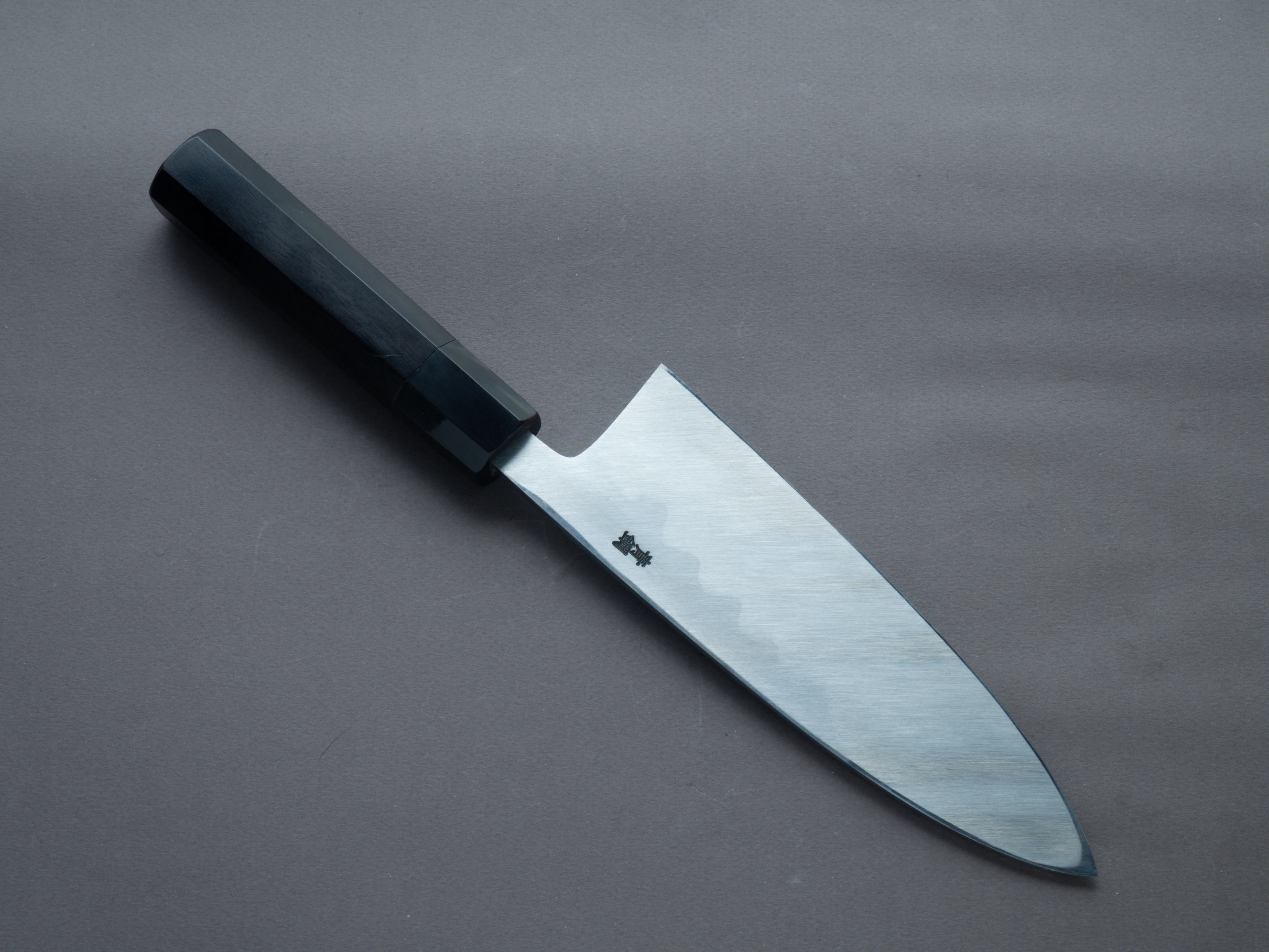 Hitohira - Kikuchiyo x Manzo - Blue #2 - Deba - 180mm - Ebony Handle - Image 3