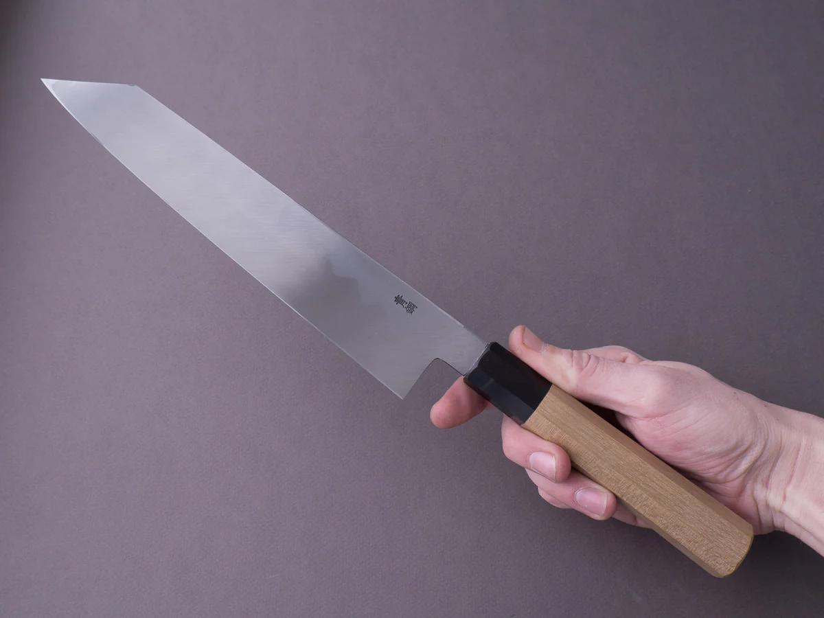 Hitohira - Kikuchiyo x Manzo - Blue #2 - 240mm Kiritsuke - Ho Wood Handle - Image 5