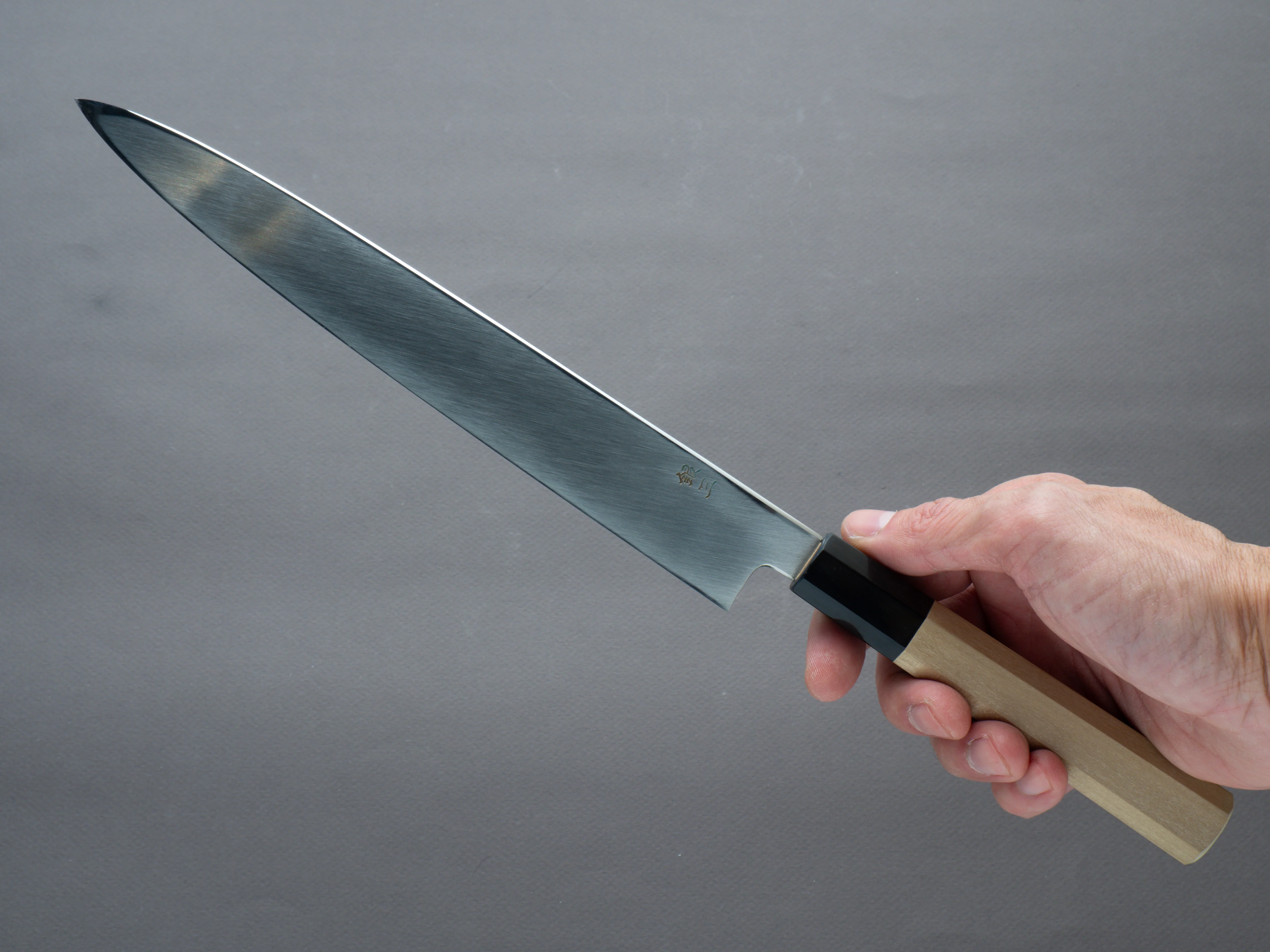 Hitohira - Kikuchiyo - Mosuke - Silver #3 - 240mm Yanagiba - Ho Wood Handle (Saya) - Image 6