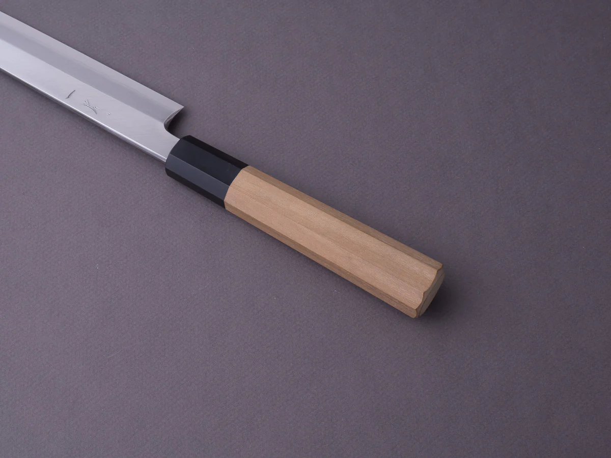 Hitohira - Kikuchiyo x Mosuke - Ginsan - 270mm Yanagiba - Ho Wood Handle (Saya) - Image 8