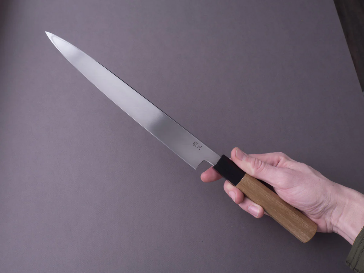 Hitohira - Kikuchiyo x Mosuke - Ginsan - 270mm Yanagiba - Ho Wood Handle (Saya) - Image 9