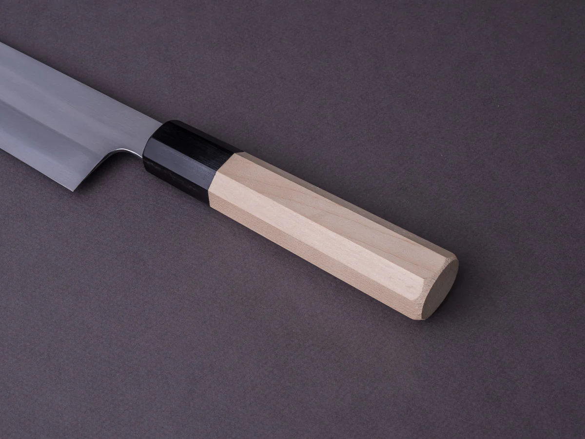 Hitohira - Kikuchiyo - Ren - White #2 - 180mm Santoku - Ho Wood Handle - Image 5