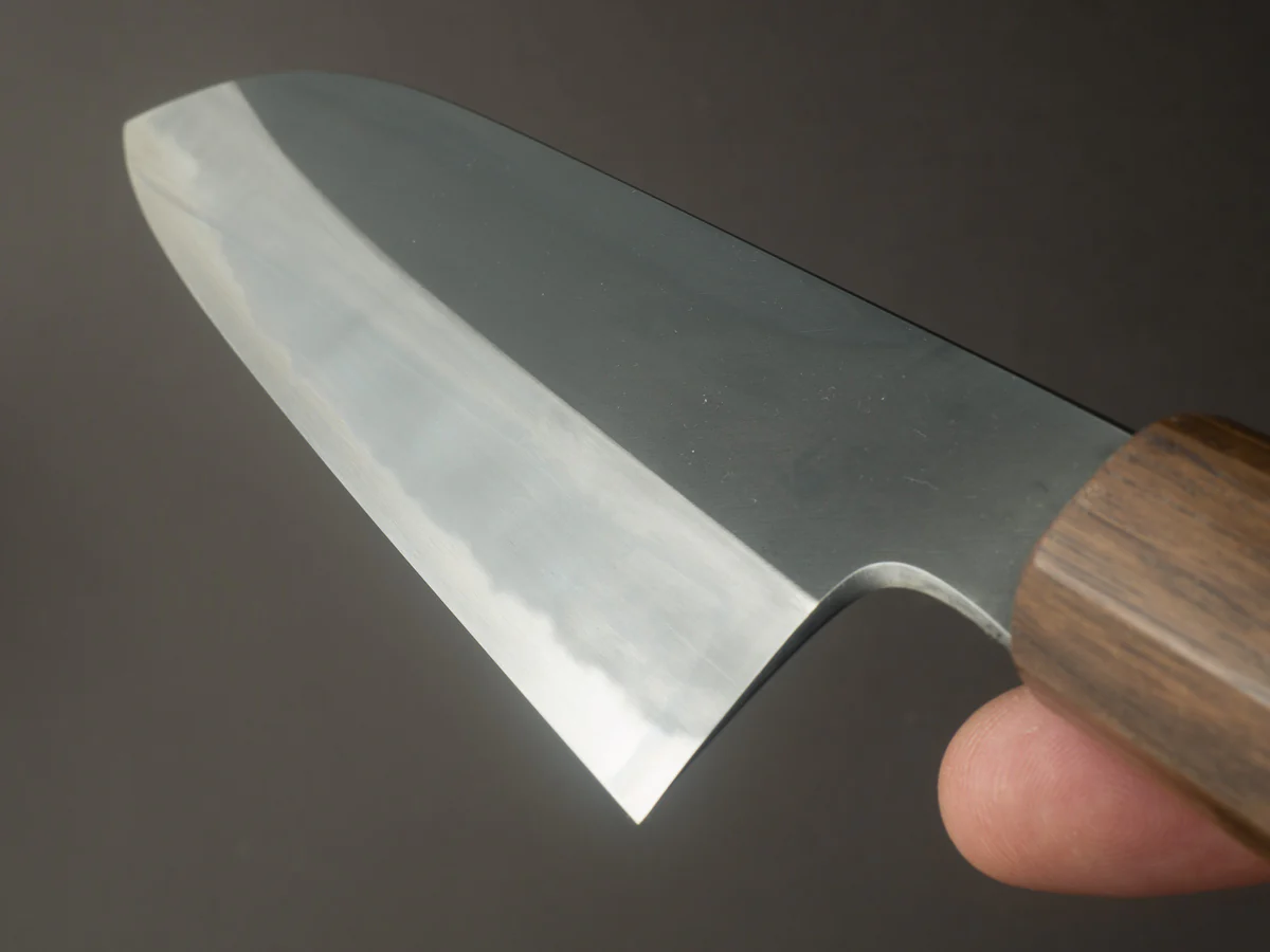 Hitohira - Kikuchiyo x Kyuzo - White #2 - Kurouchi - 180mm Santoku - Cherry Handle - Image 10