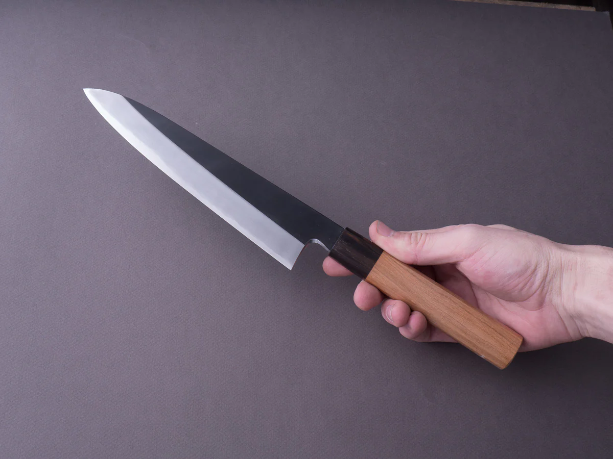Hitohira - Kikuchiyo x Kyuzo - White #2 - Kurouchi - 210mm Gyuto - Cherry Handle - Image 3