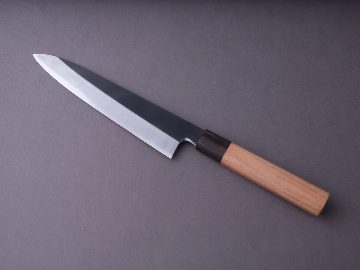 Hitohira - Kikuchiyo x Kyuzo - White #2 - Kurouchi - 210mm Gyuto - Cherry Handle - Image 4