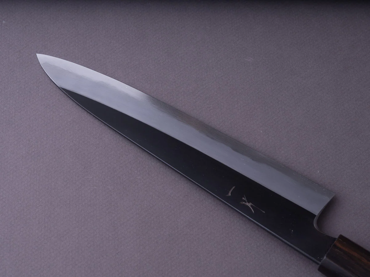 Hitohira - Kikuchiyo x Kyuzo - White #2 - Kurouchi - 210mm Gyuto - Cherry Handle - Image 5