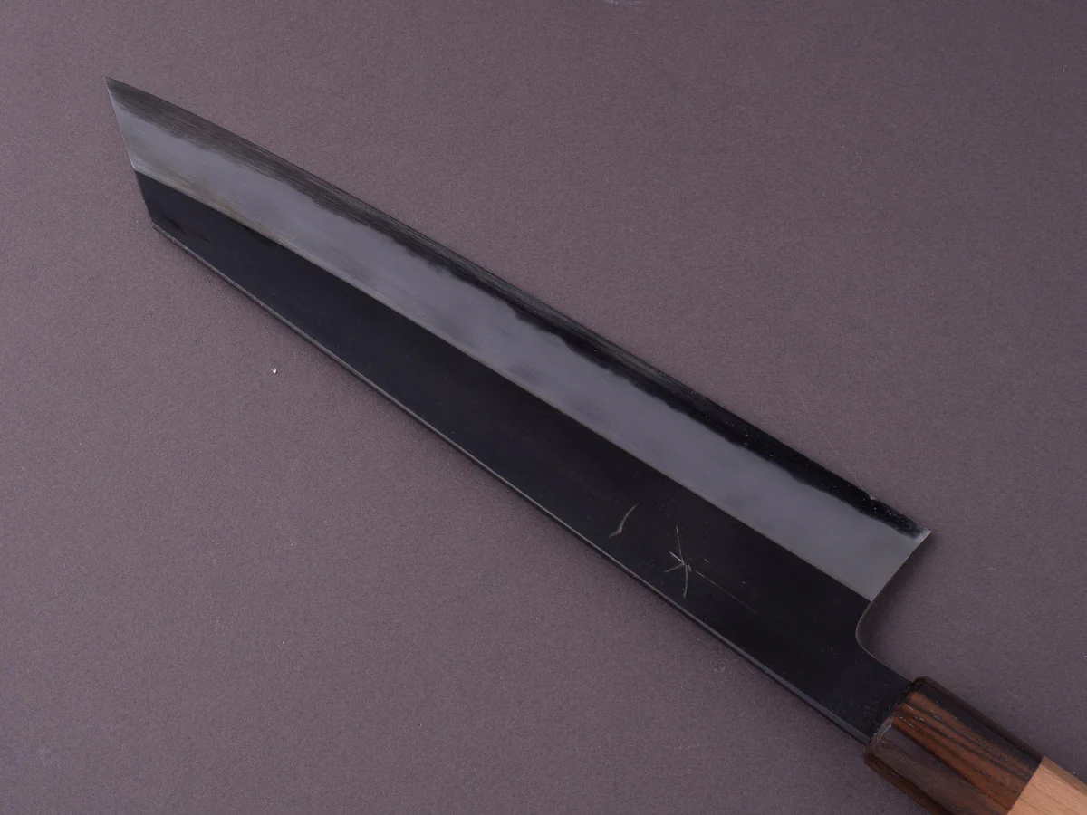 Hitohira - Kikuchiyo x Kyuzo - White #2 - Kurouchi - 240mm Kiritsuke Gyuto - Cherry Handle - Image 4