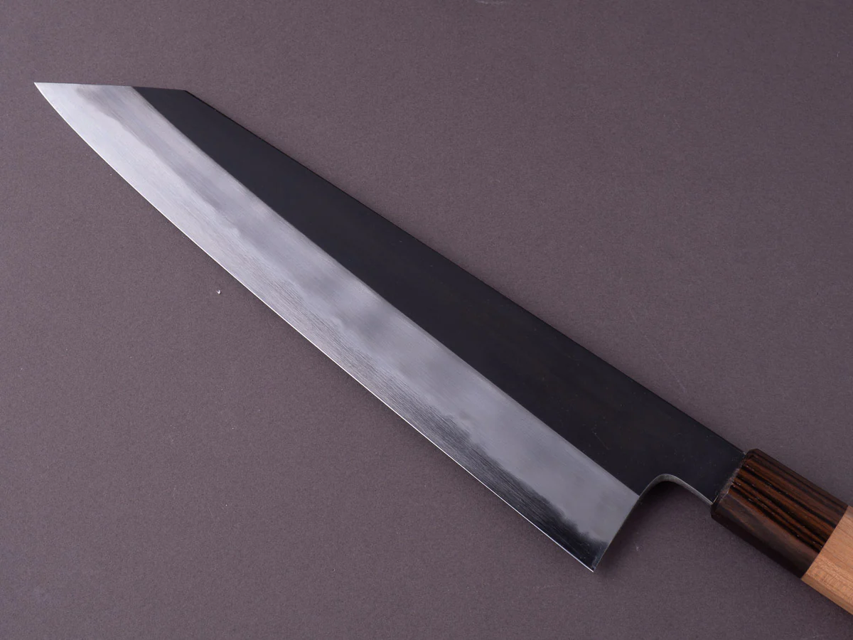 Hitohira - Kikuchiyo x Kyuzo - White #2 - Kurouchi - 240mm Kiritsuke Gyuto - Cherry Handle - Image 5