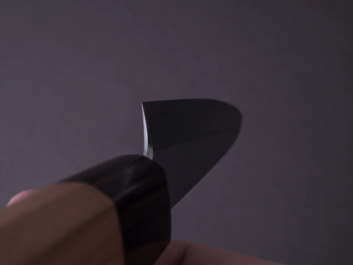 Hitohira - Kikuchiyo x Kyuzo - White #2 - Migaki - 150mm Petty - Cherry Handle - Image 10