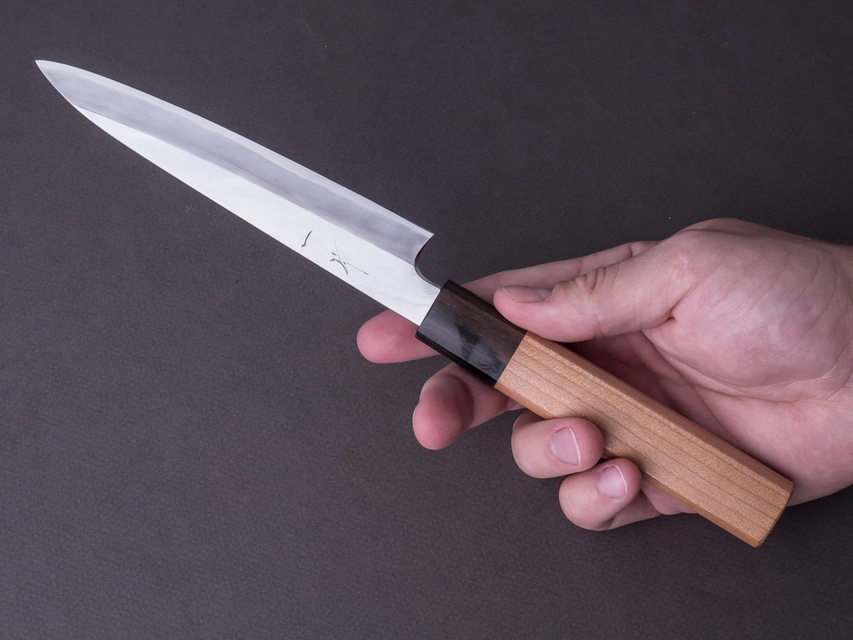 Hitohira - Kikuchiyo x Kyuzo - White #2 - Migaki - 150mm Petty - Cherry Handle - Image 2