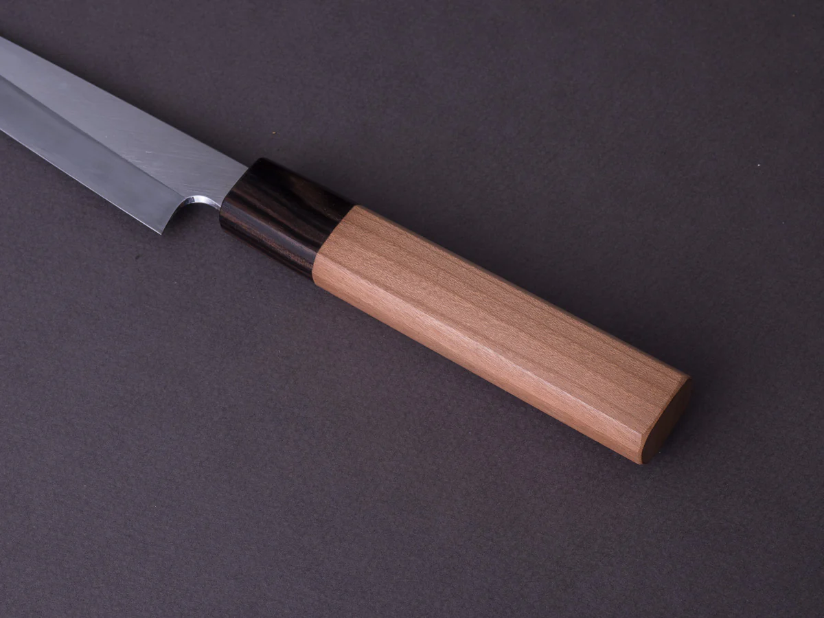 Hitohira - Kikuchiyo x Kyuzo - White #2 - Migaki - 150mm Petty - Cherry Handle - Image 6