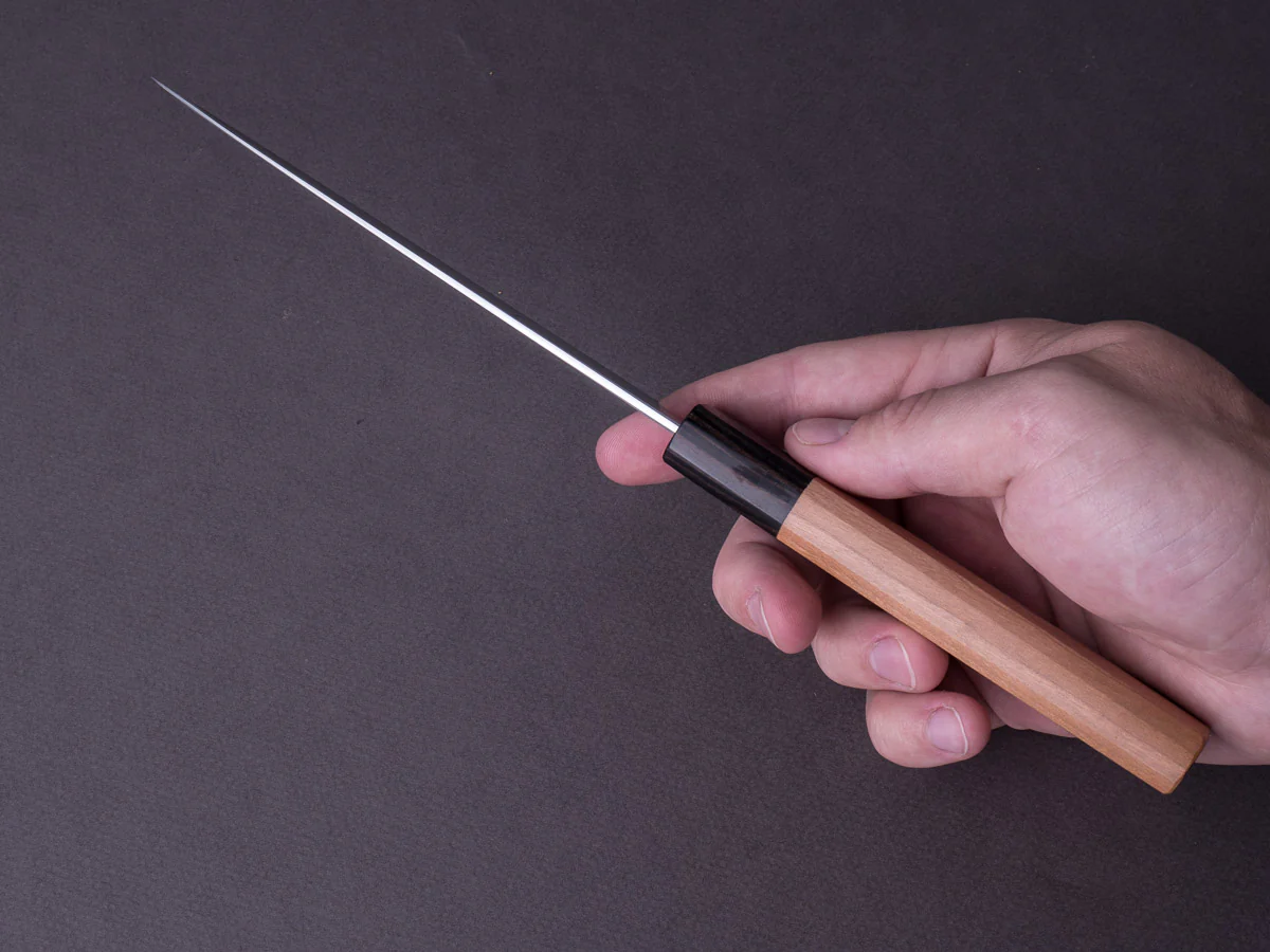 Hitohira - Kikuchiyo x Kyuzo - White #2 - Migaki - 150mm Petty - Cherry Handle - Image 8