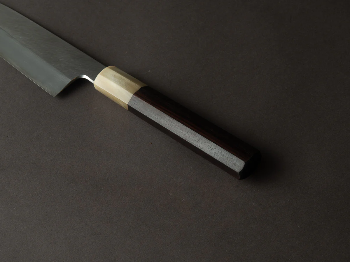 Hitohira - Kikuchiyo x Kyuzo - White #2 - Migaki - 180mm - Santoku - Taihei Rosewood - Image 4