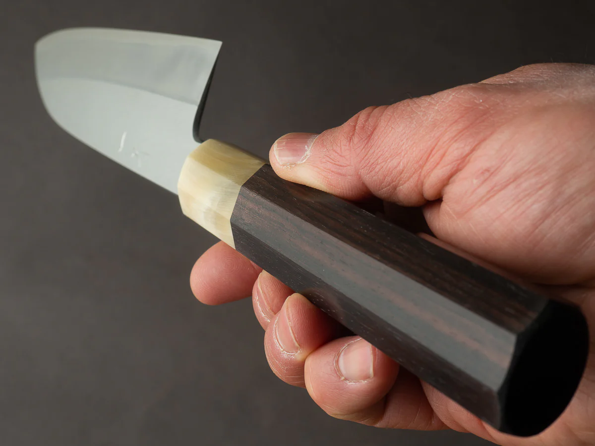 Hitohira - Kikuchiyo x Kyuzo - White #2 - Migaki - 180mm - Santoku - Taihei Rosewood - Image 9