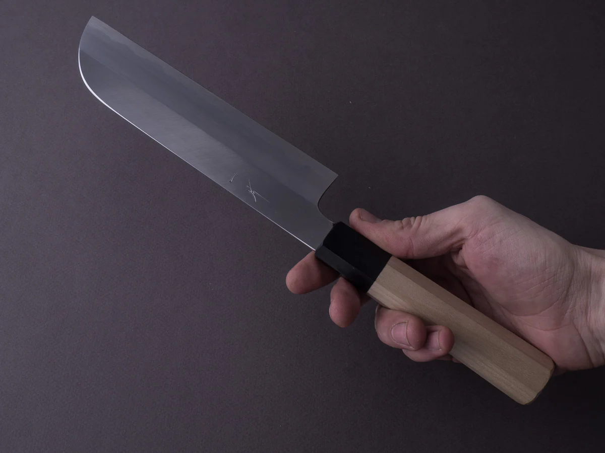 Hitohira - Kikuchiyo x Manzo - Blue #2 - 180mm Kamagata Usuba - Ho Wood Handle - Image 9