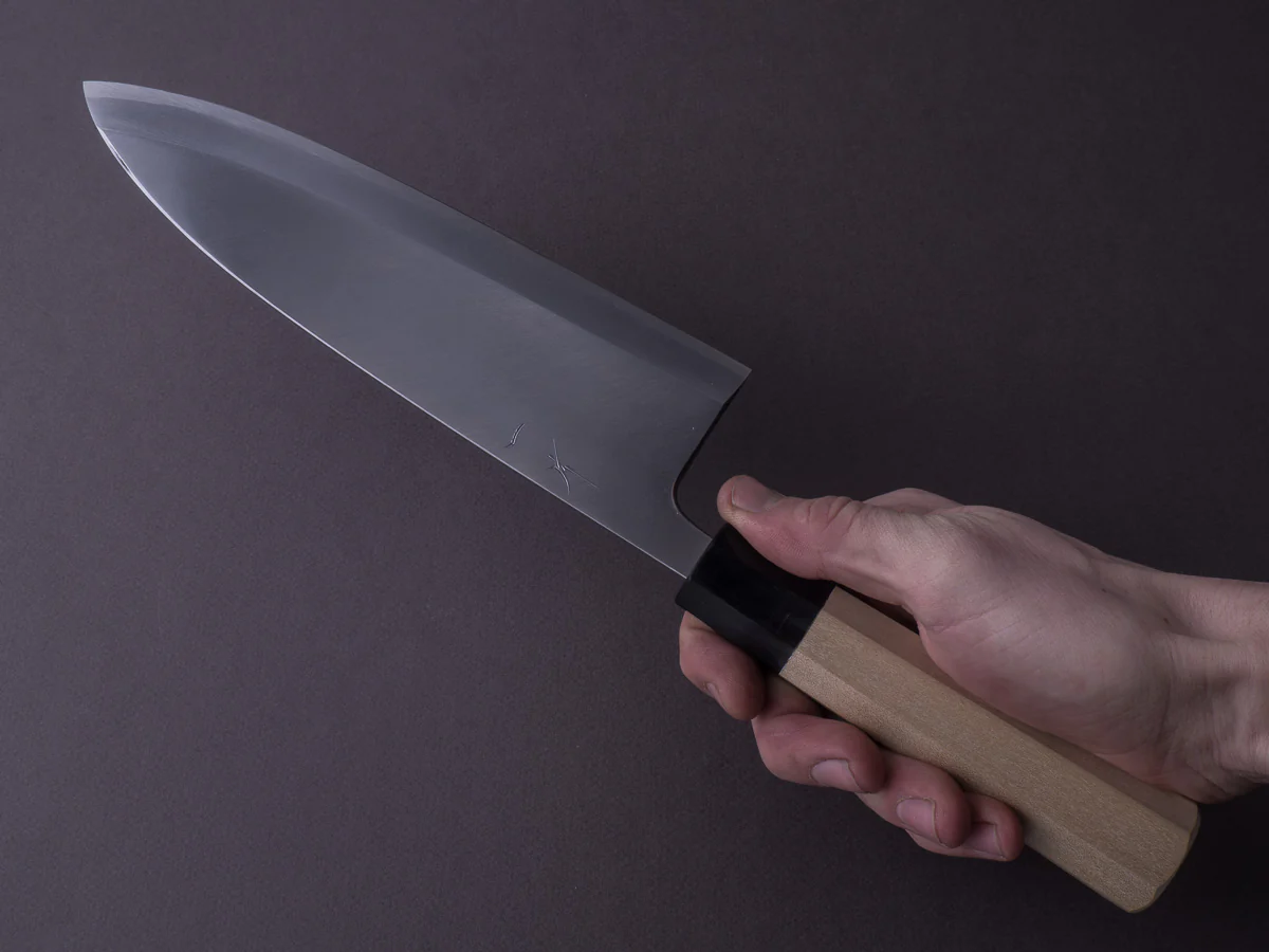 Hitohira - Kikuchiyo x Manzo - Blue #2 - Deba - 210mm - Ho Wood Handle - Saya - Image 10