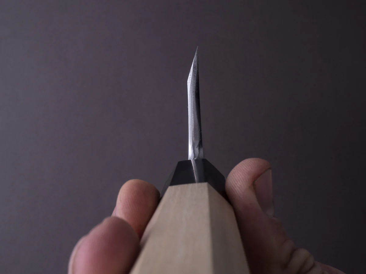 Hitohira - Kikuchiyo x Manzo - Blue #2 - Deba - 210mm - Ho Wood Handle - Saya - Image 12