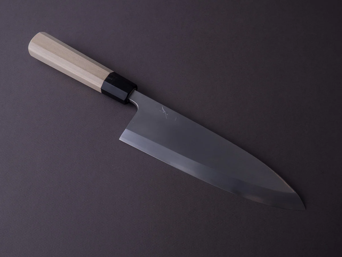 Hitohira - Kikuchiyo x Manzo - Blue #2 - Deba - 210mm - Ho Wood Handle - Saya - Image 4