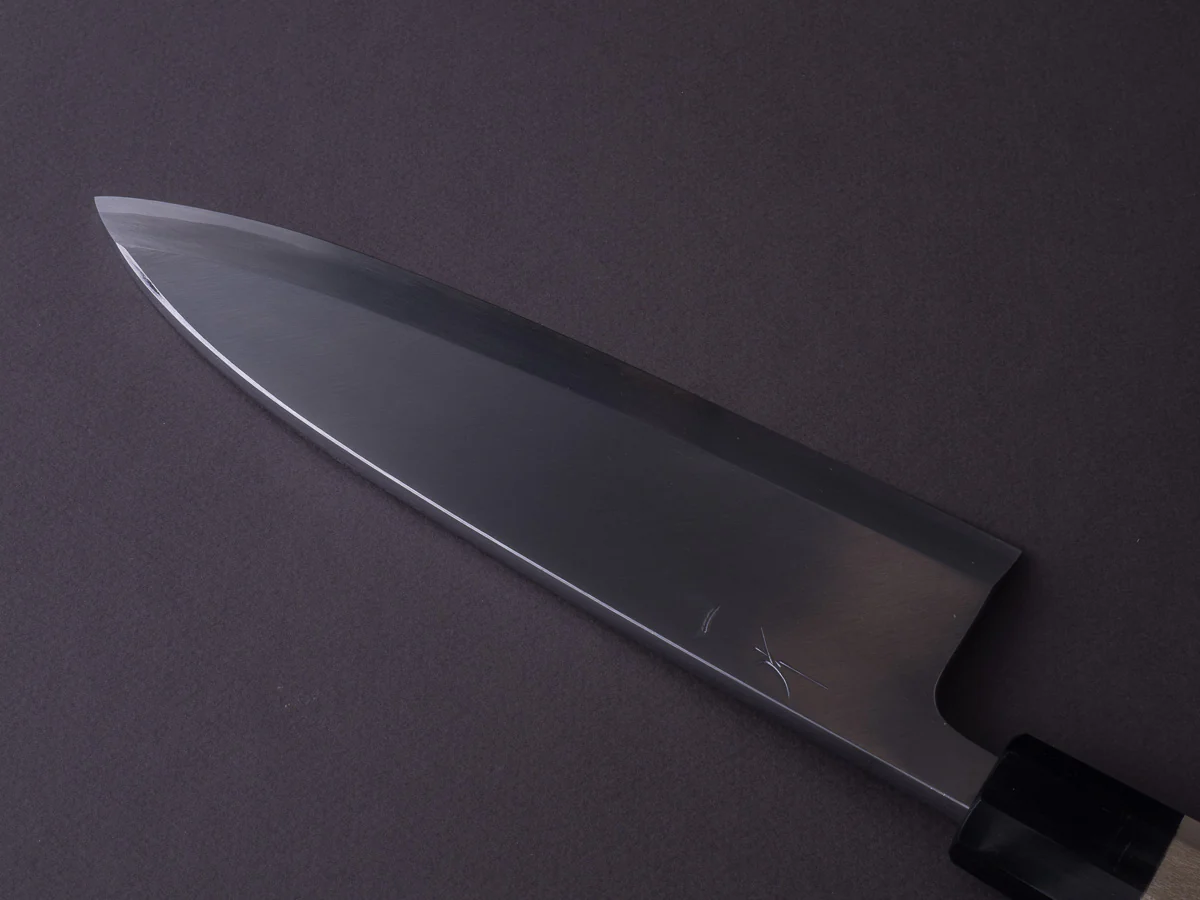 Hitohira - Kikuchiyo x Manzo - Blue #2 - Deba - 210mm - Ho Wood Handle - Saya - Image 6