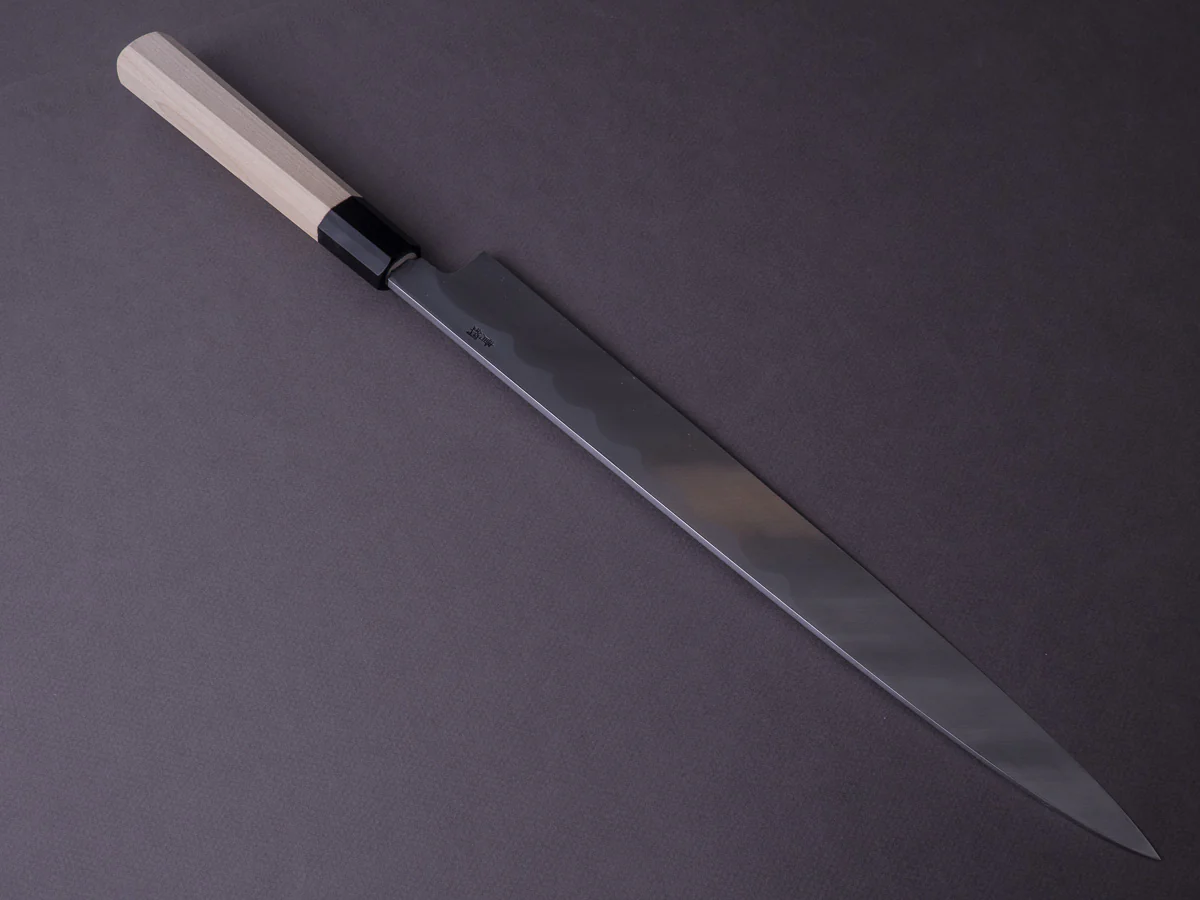 Hitohira - Kikuchiyo x Manzo - Blue #2 - 330mm Yanagiba - Ho Wood Handle - Image 2